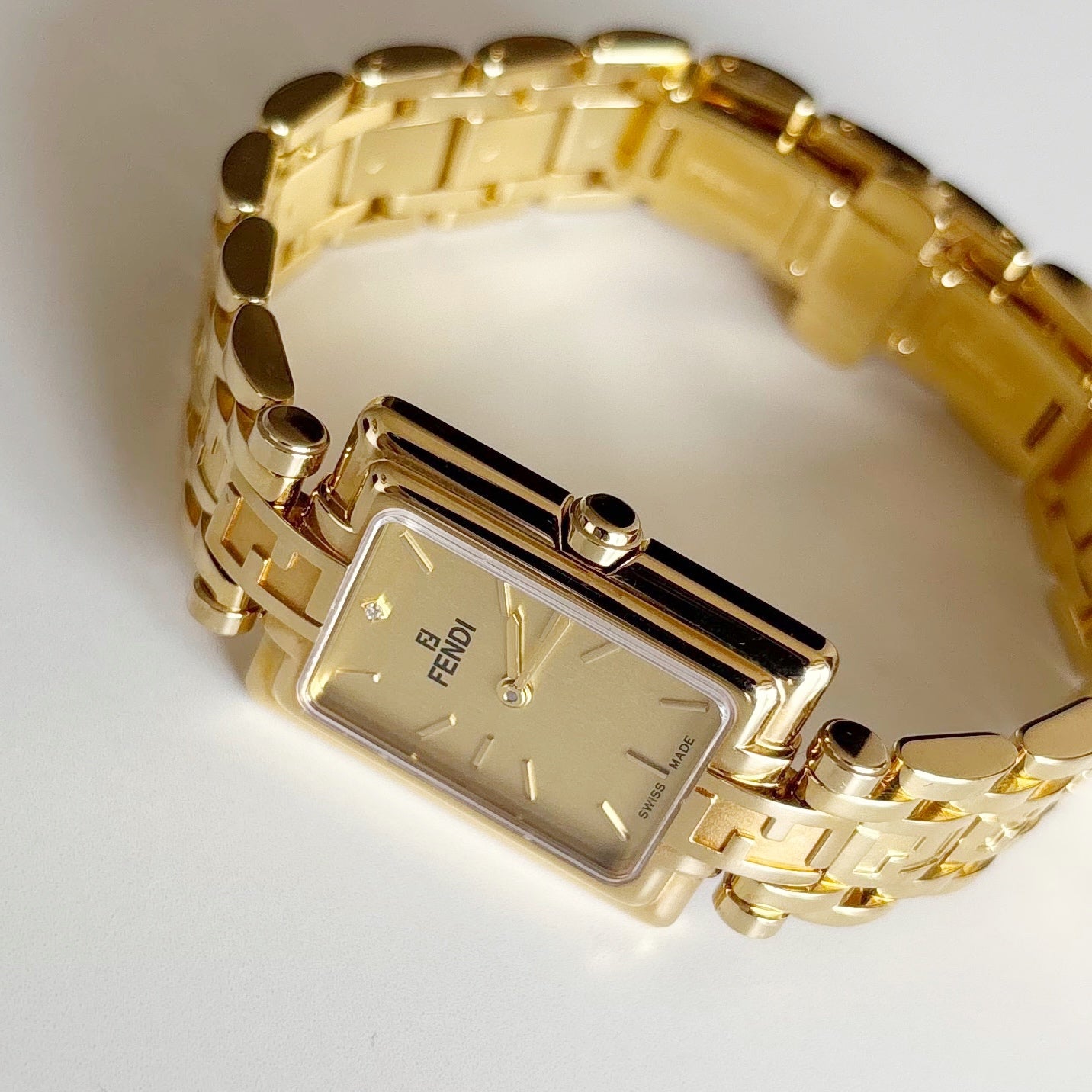 Fendi 1990s Gold Plated Watch Limited Edition (only 2,500 pieces made)