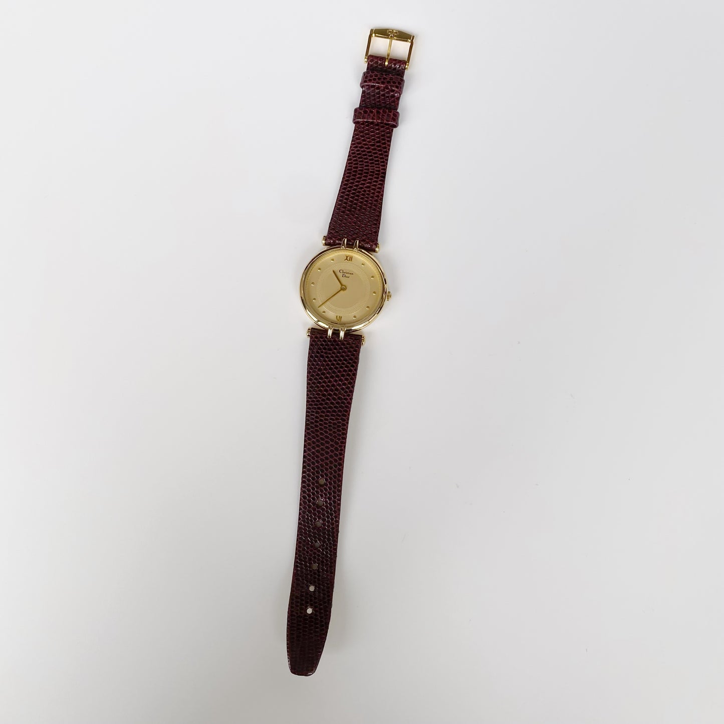 Dior 1990s Gold Plated Round Watch (Men's)