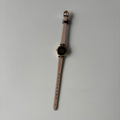 Gucci 1990s Sherry Round Dial Gold Plated Watch