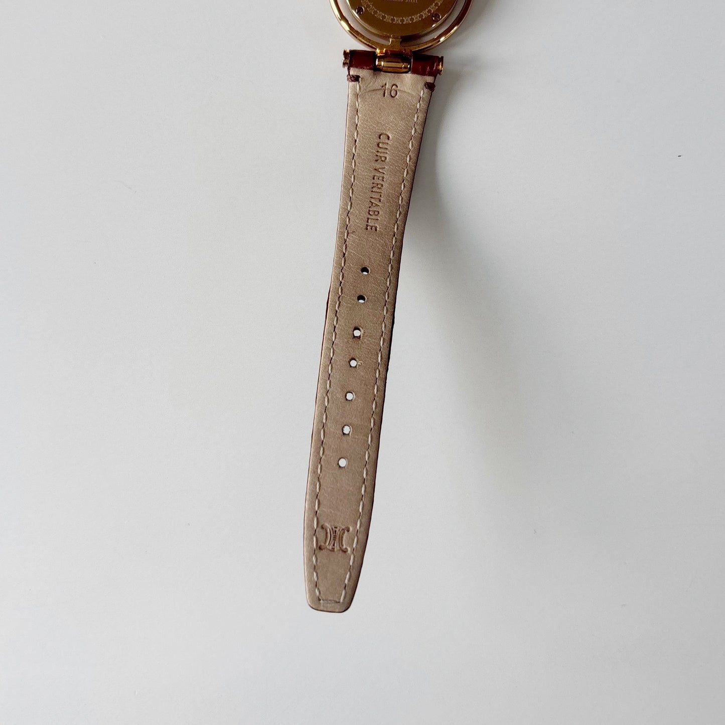 Celine Early 2000s  Round Dial Gold Plated Watch