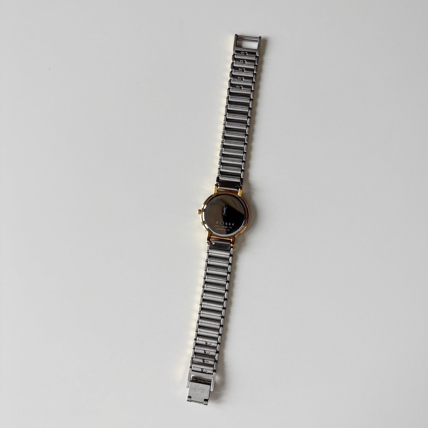 Yves Saint Laurent 1990s Round Dial Two Tone Watch
