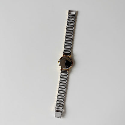 Yves Saint Laurent 1990s Round Dial Two Tone Watch