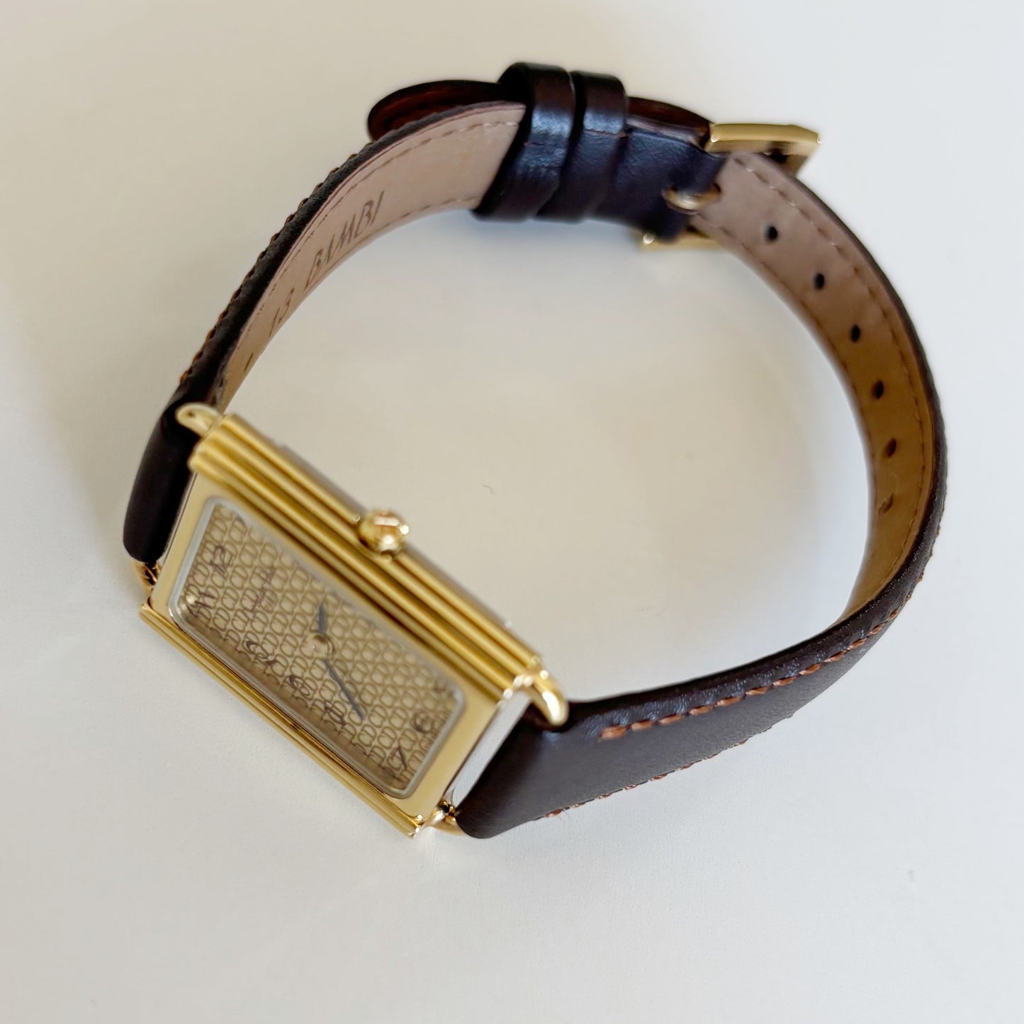 Dior 1990s Tank Gold Plated Watch