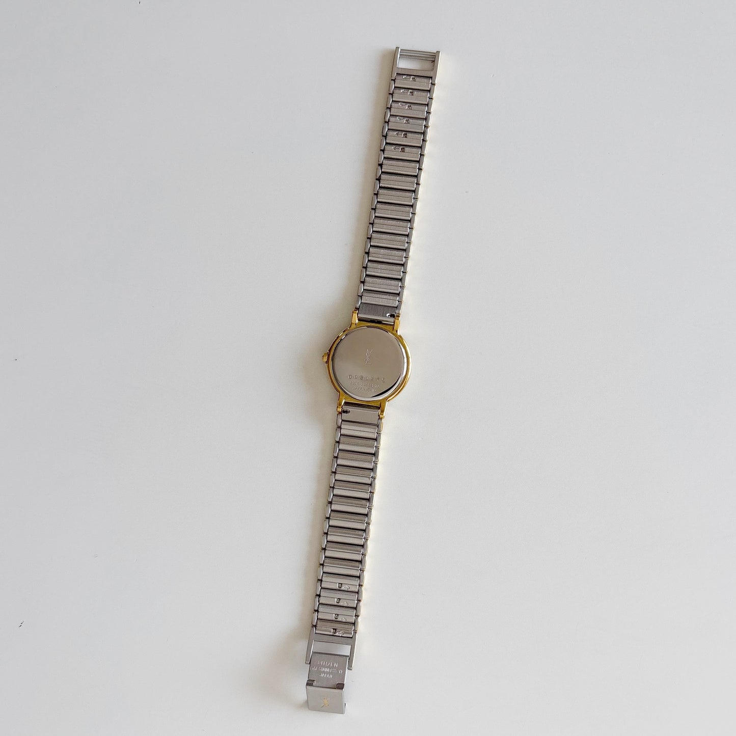 Yves Saint Laurent 1990s Round Dial Two Tone Watch