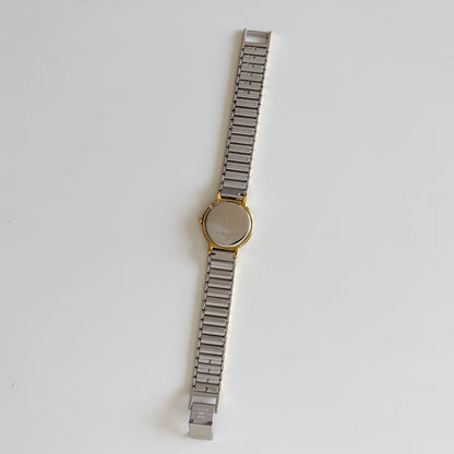 Yves Saint Laurent 1990s Round Dial Two Tone Watch