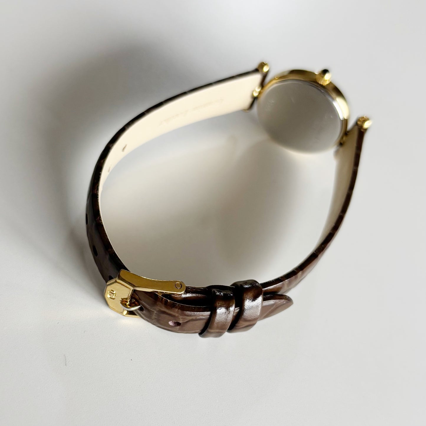 Dior 1990s Seashell Round Dial Gold Plated Watch