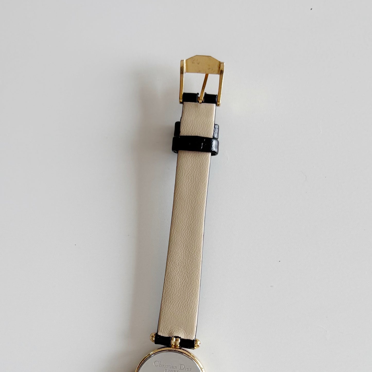 Dior 1990s Seashell Dial Gold Plated Watch