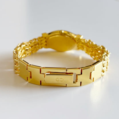 Dior 1990s Oval Dial Gold Plated Watch