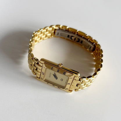 Gucci 1990s Tank Gold Plated Watch