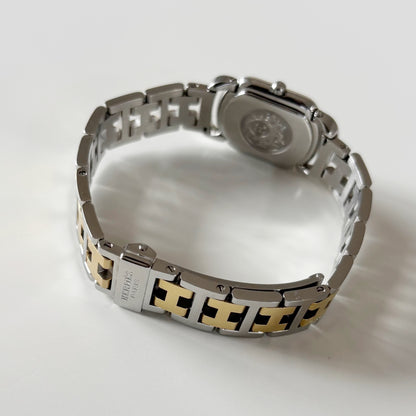 Hermes Early 2000s Rallye  Two Tone Watch