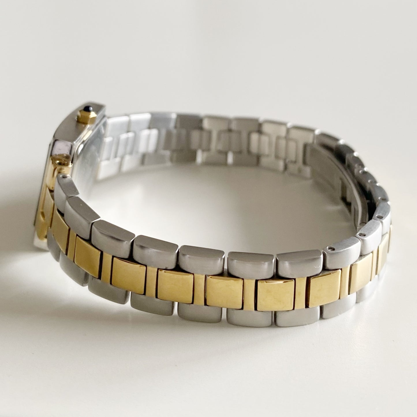 Givenchy 1990s Square Dial Two Tone Watch