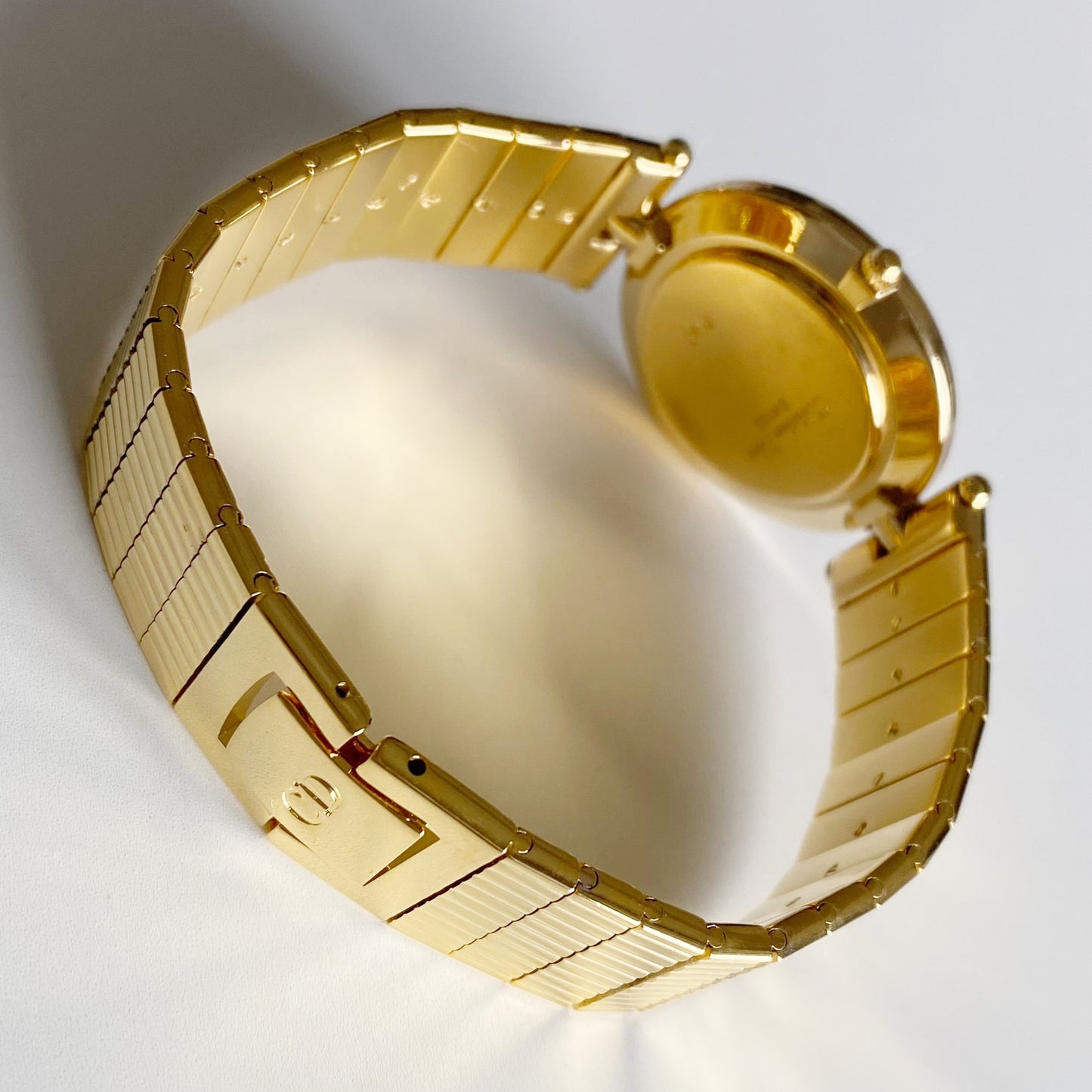 Dior 1990s Round Dial Gold Plated Watch (Large)