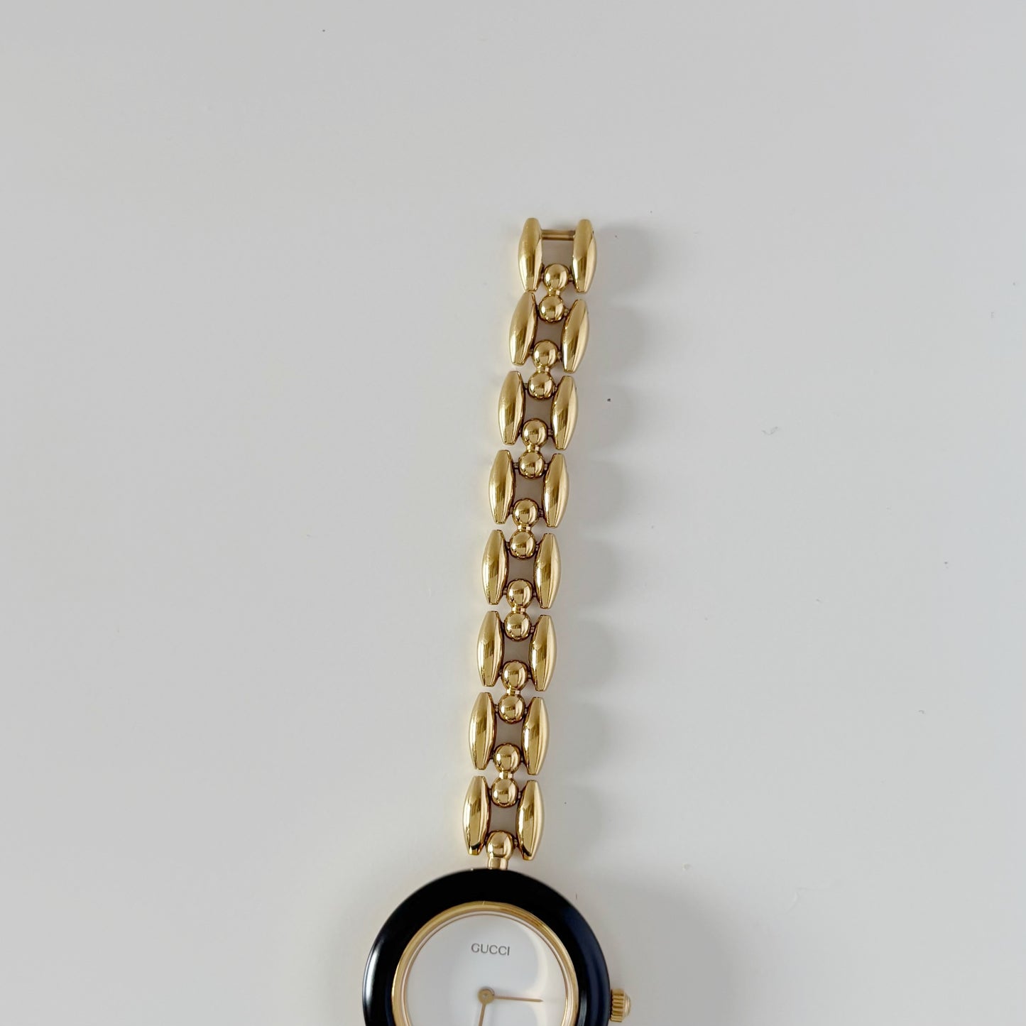 Gucci 1990s Interchangeable Bezel Gold Plated Watch with 6 bezels, Case (160mm)