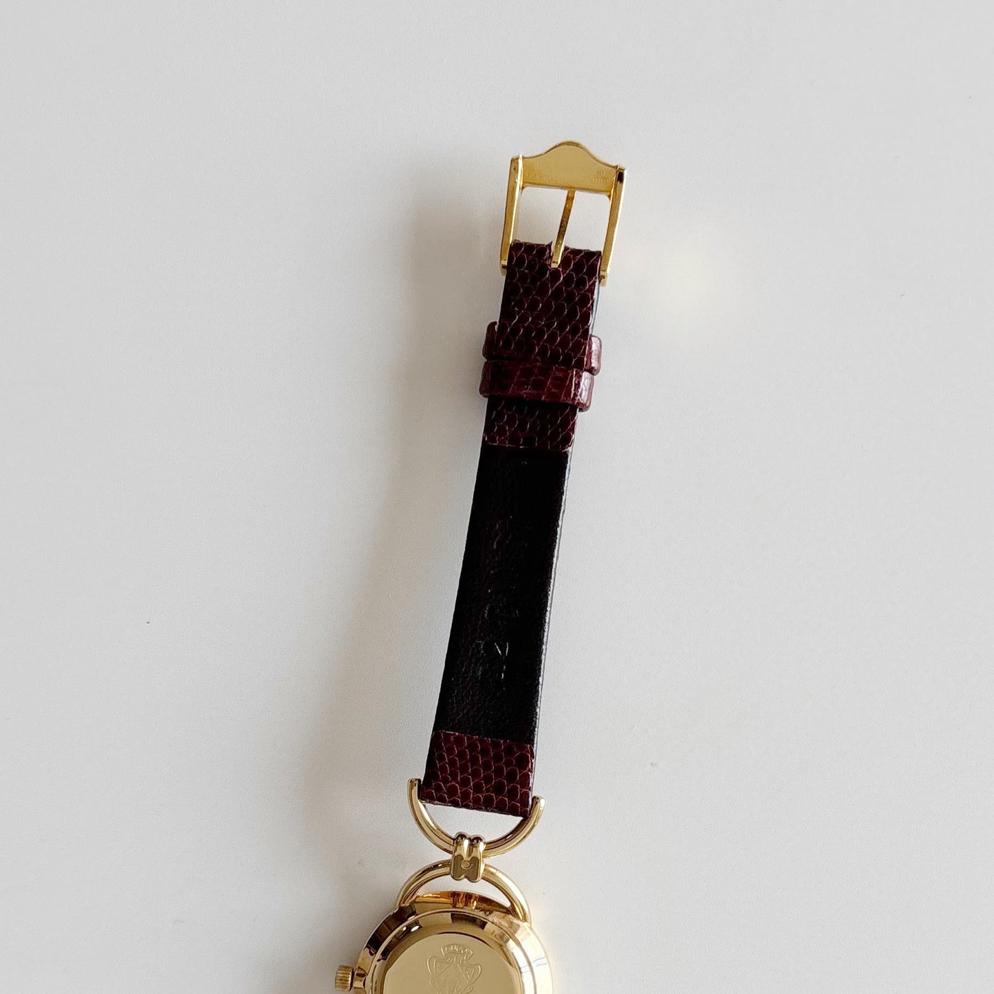 Gucci 1990s Seashell Dial Horsibit Gold Plated Watch