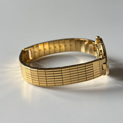 Dior 1990s Round Dial Gold Plated Watch