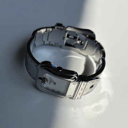 Fendi 1990s Seashell Dial Stainless steel Silver Buckle Watch