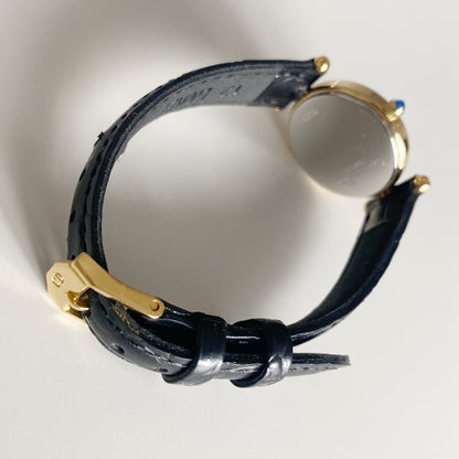 Dior 1990s Seashell Round Dial Gold Plated Watch
