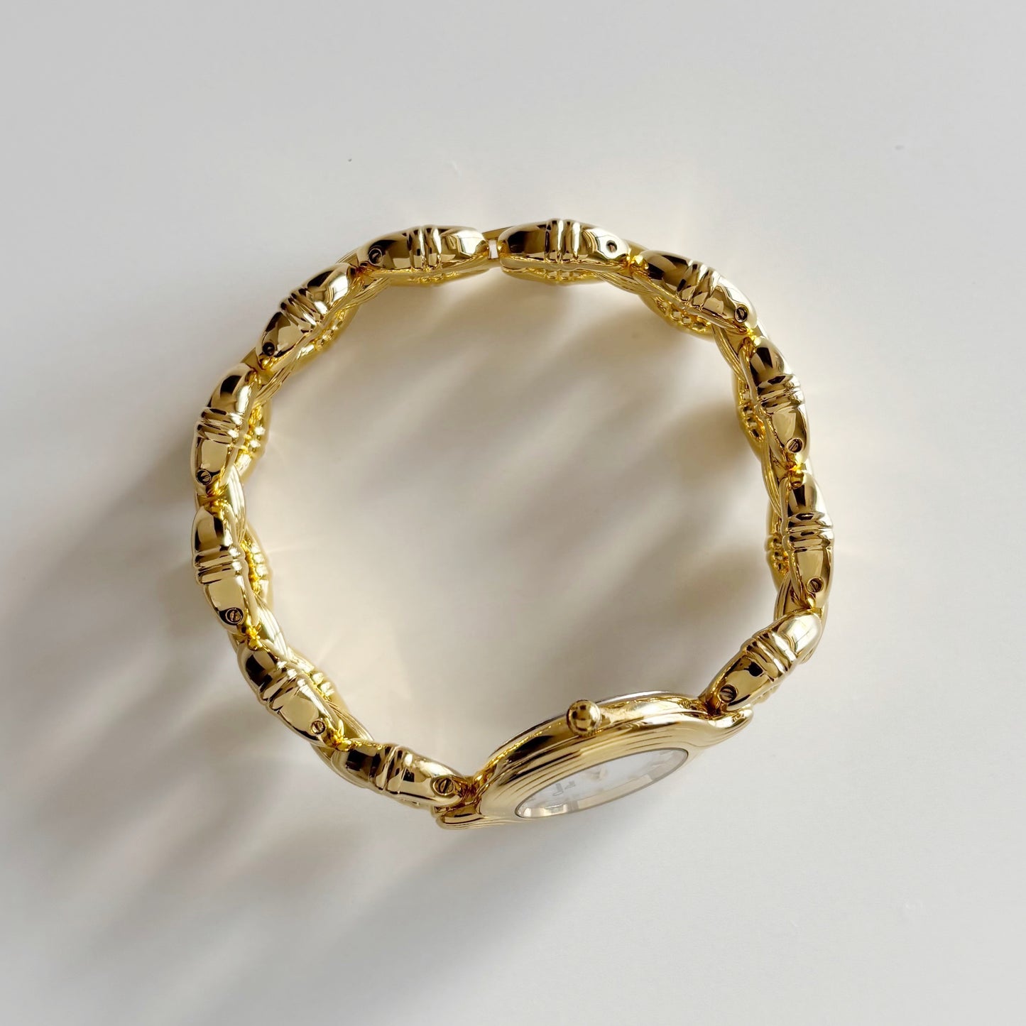 Dior 1990s Round Dial Gold Plated Watch