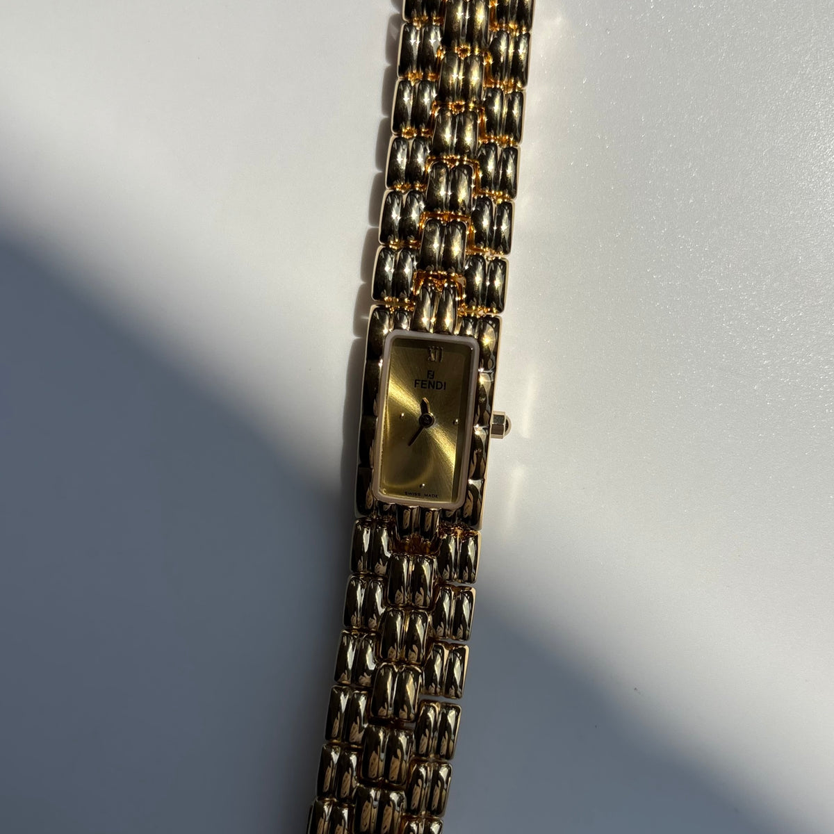 Fendi 1990s Gold Plated Watch