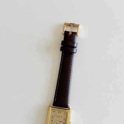 Dior 1990s Tank Gold Plated Watch