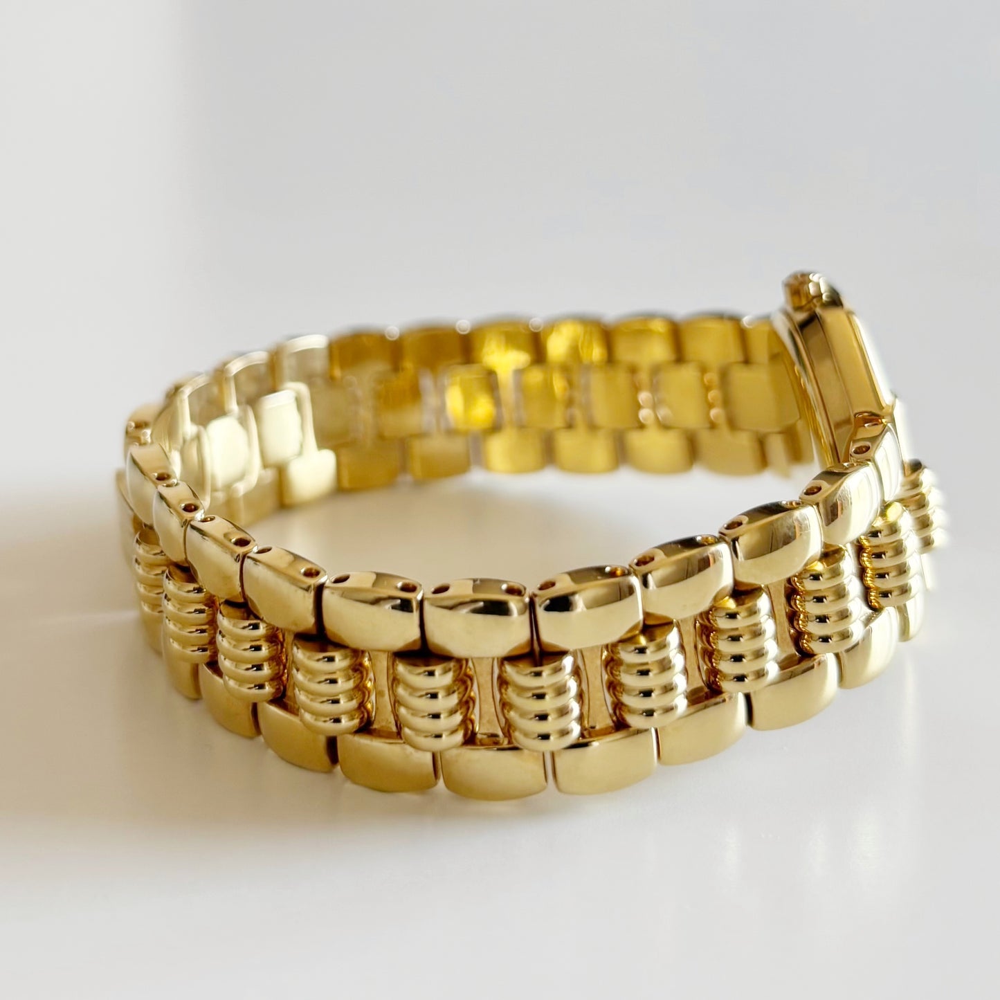 Dior 1990s Octagon Gold Plated Watch