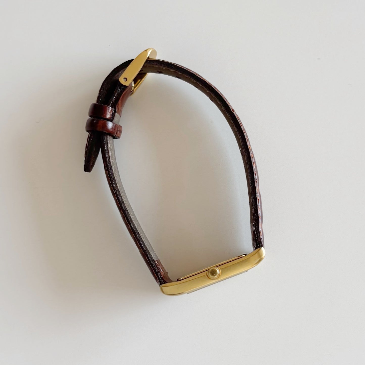 Yves Saint Laurent 1990s Tank Gold Plated Watch