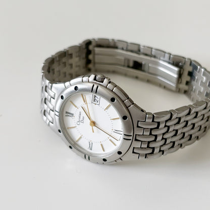 Dior 1990s Date Silver Watch