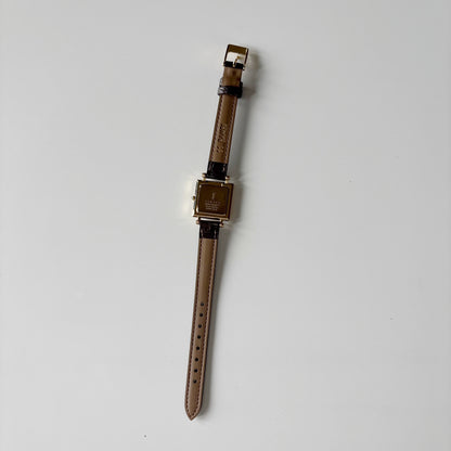 Yves Saint Laurent 1990s Square Dial Gold Plated Watch