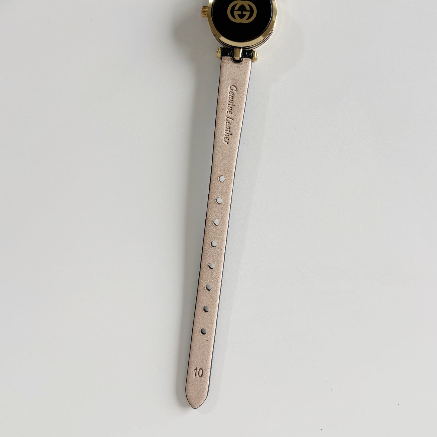Gucci 1990s Round Dial Gold Plated Watch