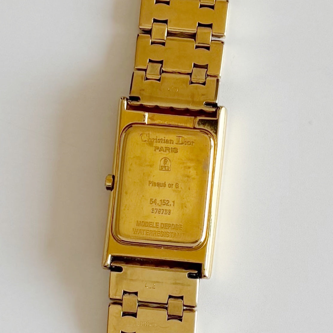 Dior 1990s Tank Gold Plated Watch