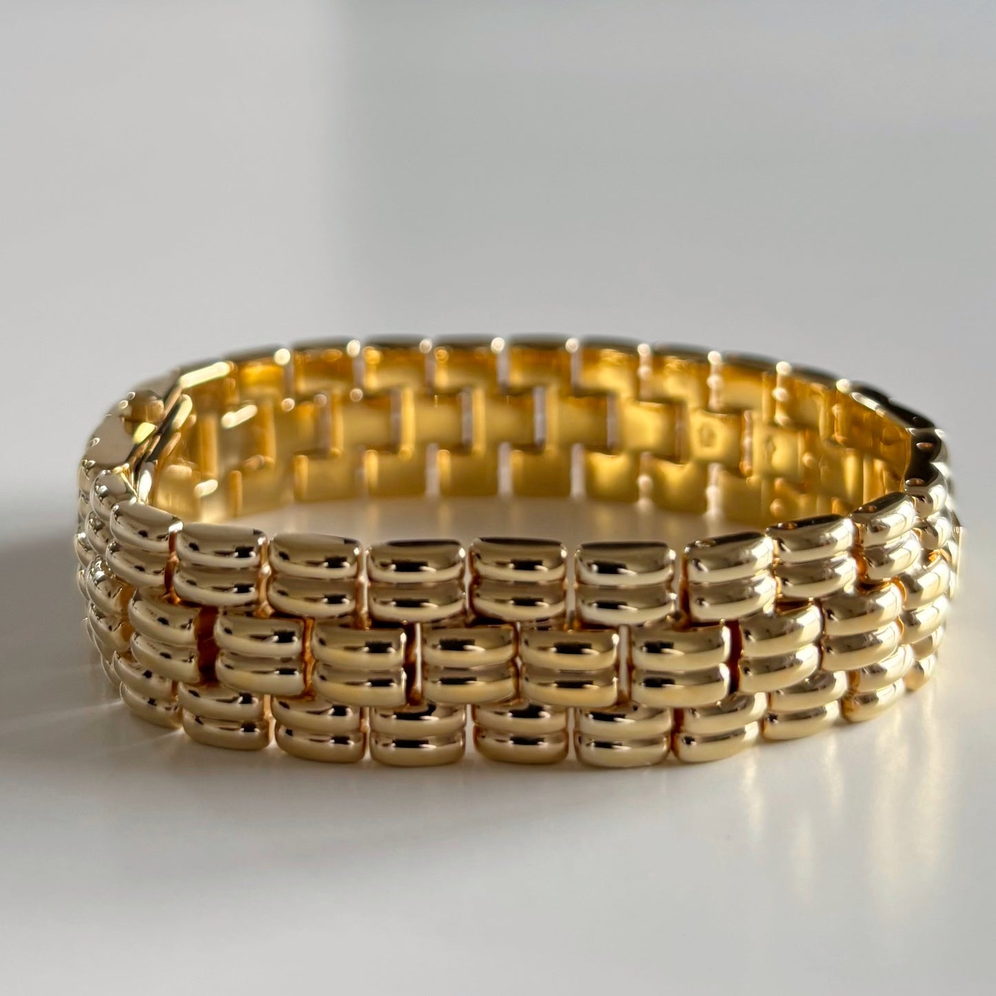 Fendi 1990s Rectangular Dial Gold Plated Watch