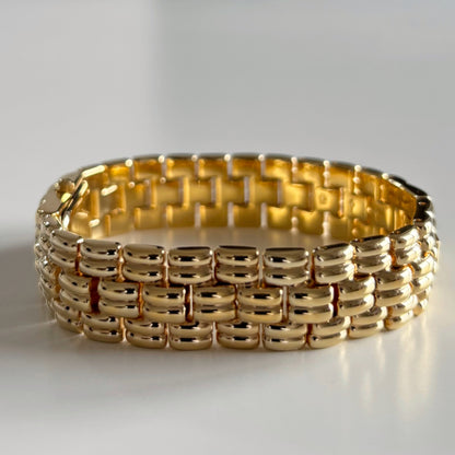 Fendi 1990s Rectangular Dial Gold Plated Watch