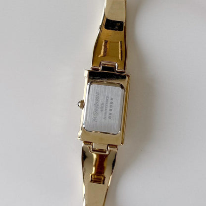 Yves Saint Laurent 1990s Peek a boo Gold Plated Bangle Watch