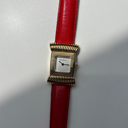 Yves Saint Laurent 1990s Ribbon Gold Plated Watch
