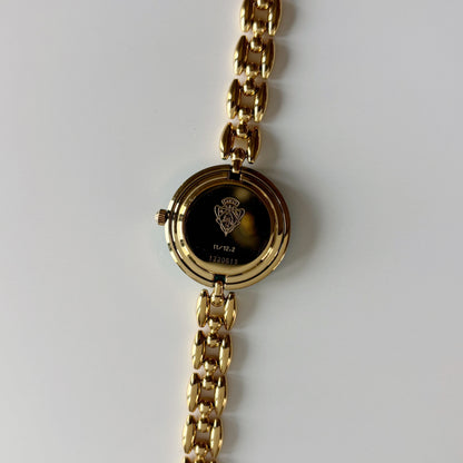 Gucci 1990s Interchangeable Bezel Gold Plated Rice Chain Watch with 6 bezels, case (160mm)