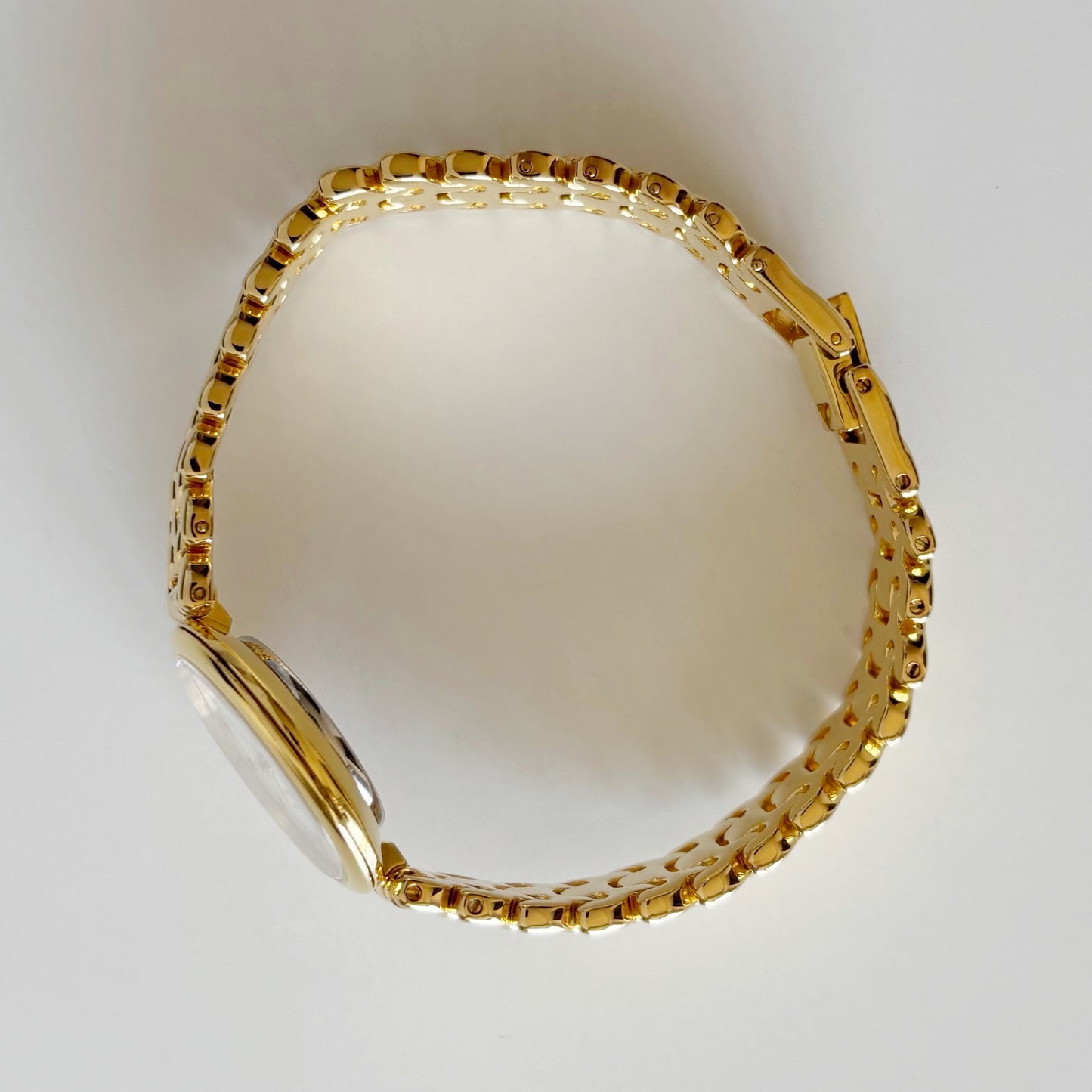 Dior 1990s Seashell Round Dial Gold Plated Watch