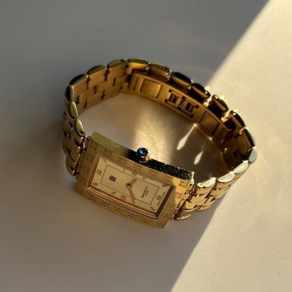 Givenchy 1990s Tank Gold Plated Watch (Large)