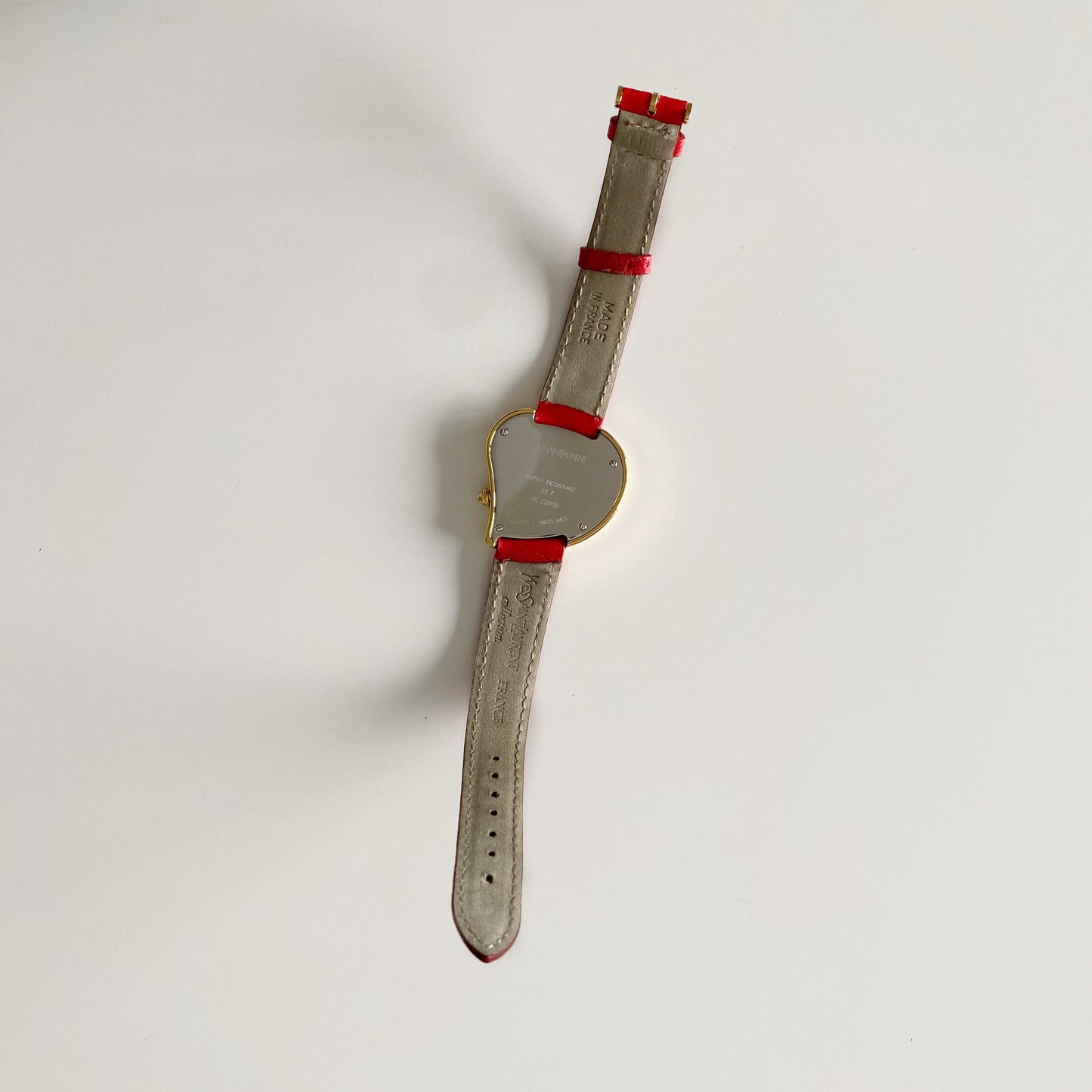 Yves Saint Laurent 1990s Heart shaped Dial Gold Plated Watch
