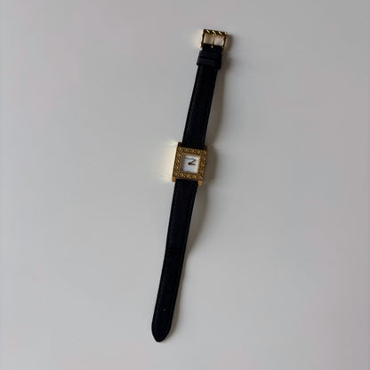 Dior 1990s La Parisienne Interchangeable Strap Gold Plated Watch with 3 straps