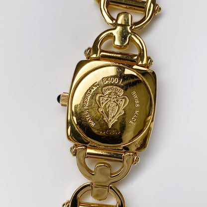 Gucci 1990s Seashell Dial Gold Plated Watch