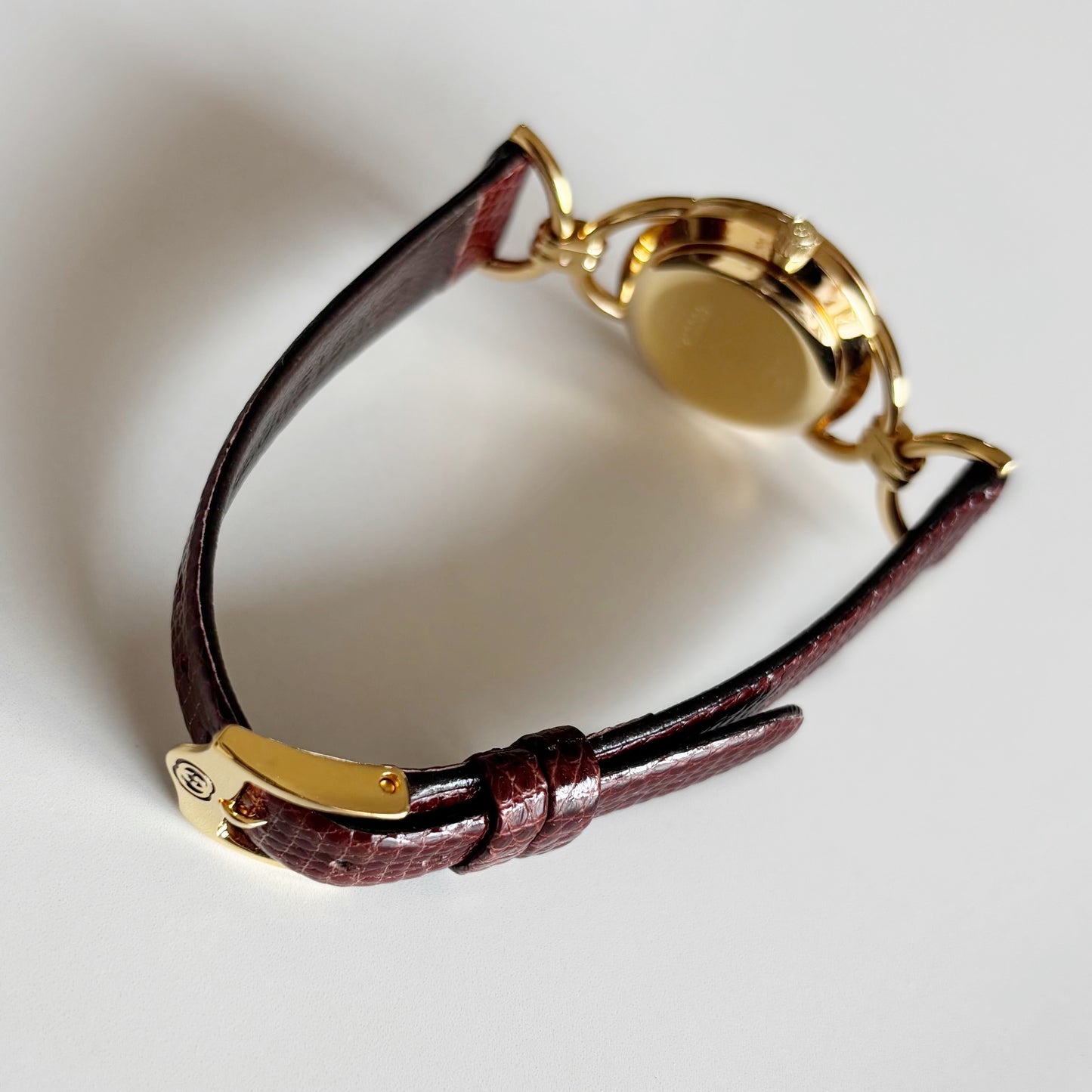 Gucci 1990s Seashell Dial Gold Plated Watch