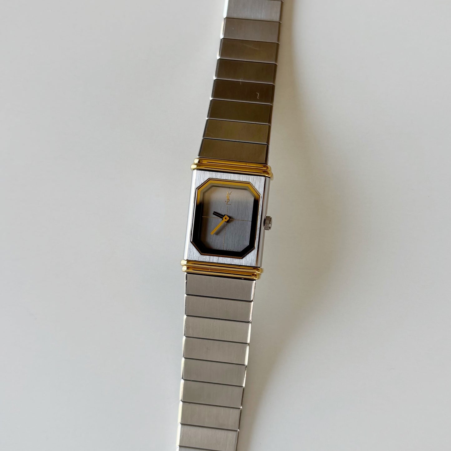 Yves Saint Laurent 1990s Reverso Two Tone Watch