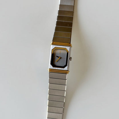Yves Saint Laurent 1990s Reverso Two Tone Watch