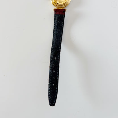Fendi 1990s Seashell Dial Round Gold Plated Watch