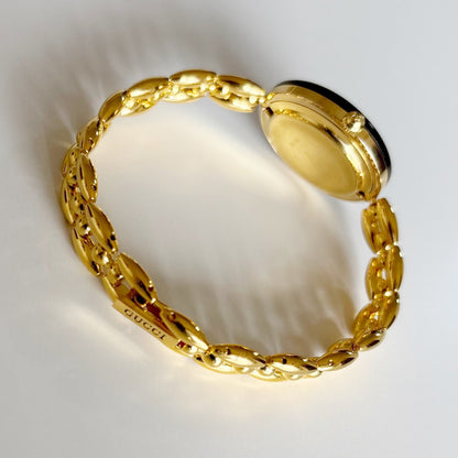 Gucci 1990s Interchangeable Bezel Gold Plated Watch with 6 bezels. case (160mm)