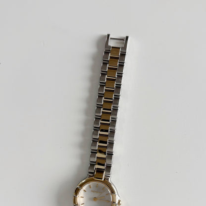 Yves Saint Laurent 1990s Round Dial Two Tone Watch