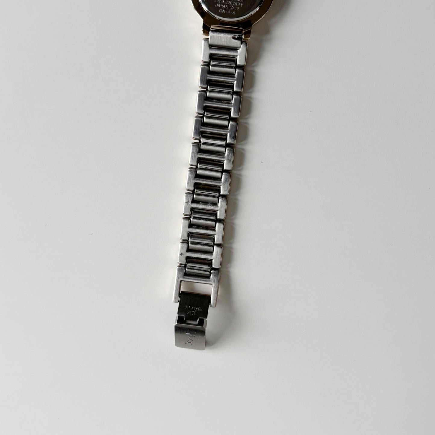Yves Saint Laurent 1990s Black Dial Two Tone Watch