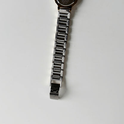 Yves Saint Laurent 1990s Black Dial Two Tone Watch