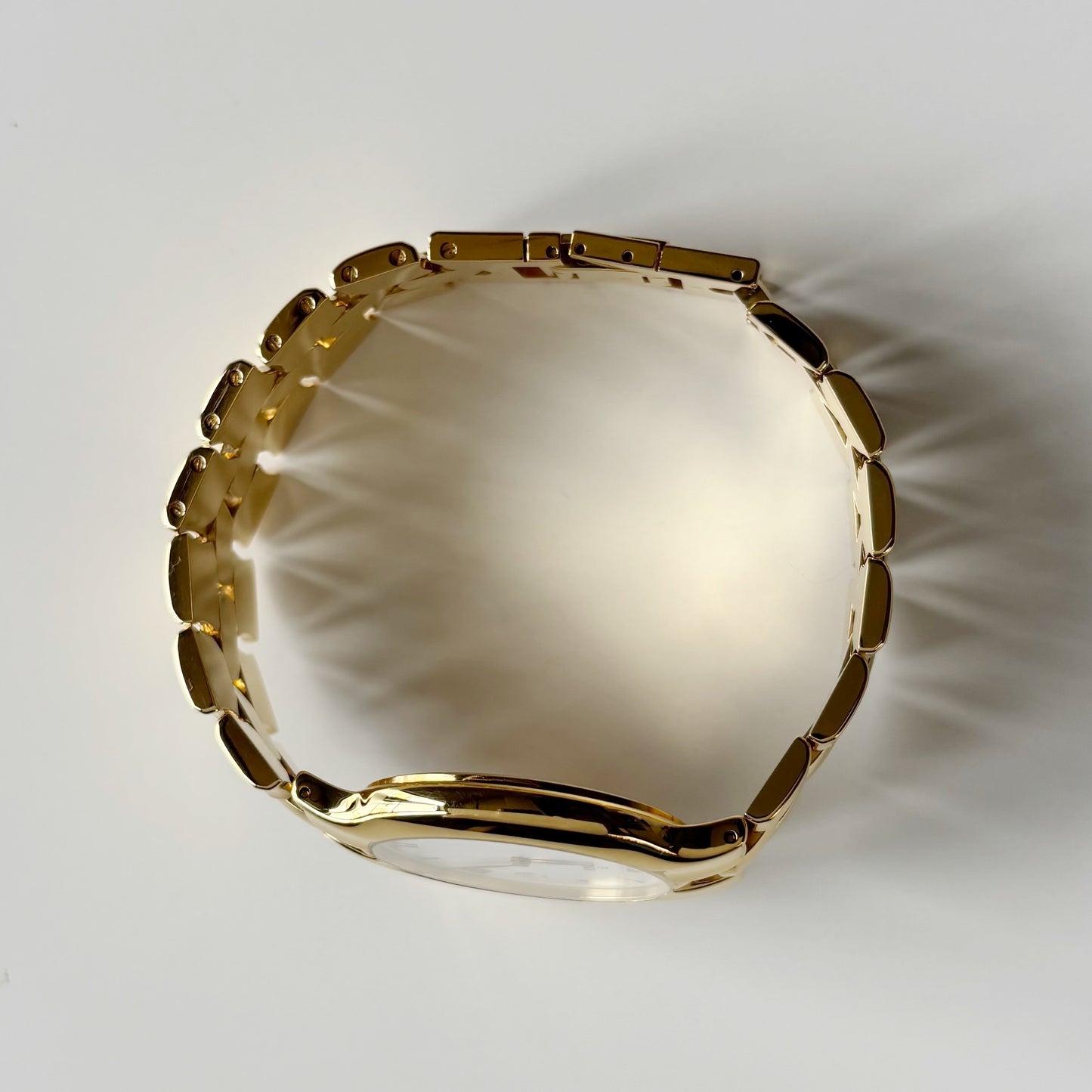 Fendi 1990s Date Round Dial Gold Plated Watch (Large)