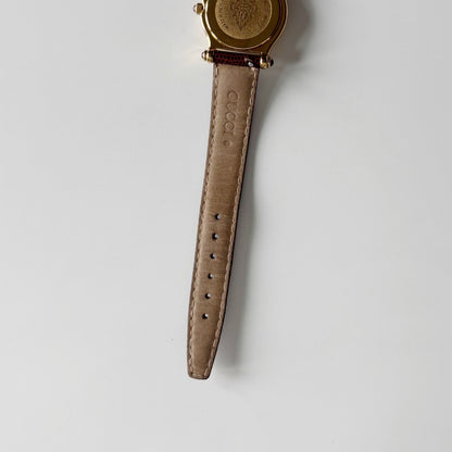 Gucci 1990s Round Dial Gold Plated Watch